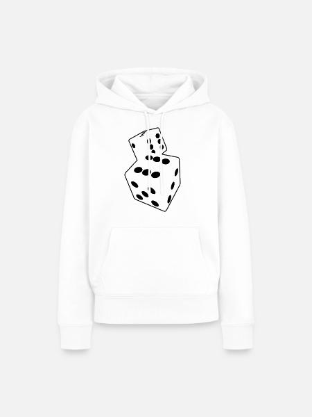würfel - Frauen Premium Bio Hoodie - Weiß