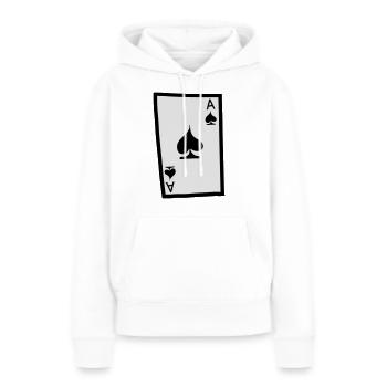 Ass (Pik) - Frauen Premium Bio Hoodie - Weiß - Vorne - Julia (174cm)