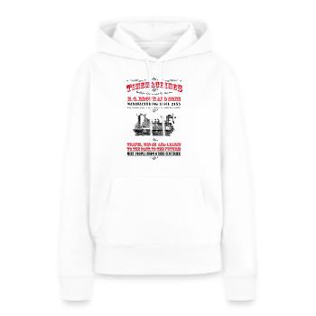 Time Machines - Sweat à capuche Premium bio Femme - blanc - Devant - Julia (174cm)