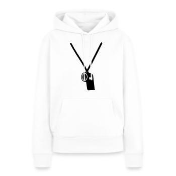 Pfeife - Frauen Premium Bio Hoodie - Weiß - Vorne - Julia (174cm)