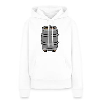 Bierfass Biertrinker Biertrinkerin Geschenkidee - Frauen Premium Bio Hoodie - Weiß - Vorne - Julia (174cm)