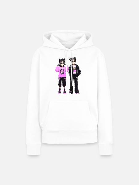 Cosplay Boy and Girl - Women’s Premium Organic Hoodie - white