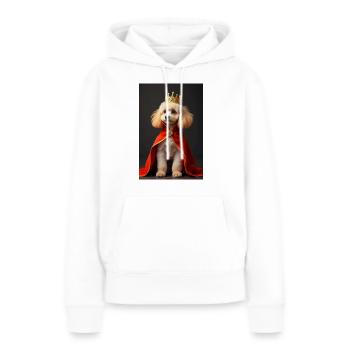 chiens super mignons victimes de la mode – caniche Cavapoo - Sweat à capuche Premium bio Femme - blanc - Devant - Julia (174cm)