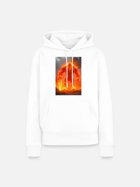 Surt Feuer Riese führt Zerstörung Ragnarök an - Frauen Premium Bio Hoodie - Weiß