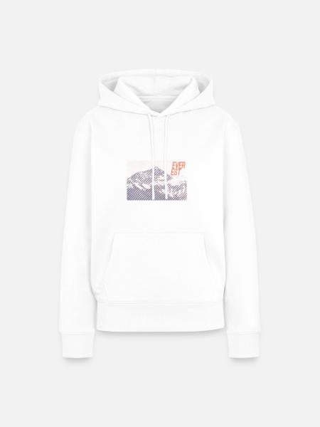 Everest Majesty - Frauen Premium Bio Hoodie - Weiß