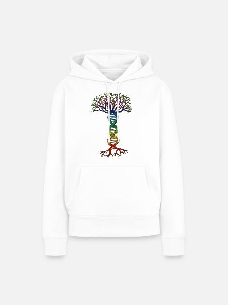 Chakra DNA Baum des Lebens. - Frauen Premium Bio Hoodie - Weiß