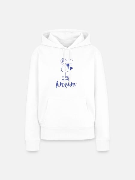 Amrum Moewe - Frauen Premium Bio Hoodie - Weiß