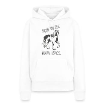 Meilleur cadeau de maman de cavalier de tous les temps - Sweat à capuche Premium bio Femme - blanc - Devant - Julia (174cm)