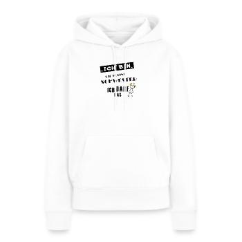 petite sœur - Sweat à capuche Premium bio Femme - blanc - Devant - Julia (174cm)