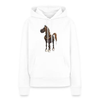 Pfiffiges Araber Pferd - Araber - Frauen Premium Bio Hoodie - Weiß - Vorne - Julia (174cm)