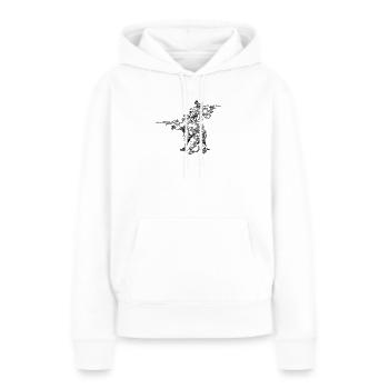 Special Forces - Sweat à capuche Premium bio Femme - blanc - Devant - Julia (174cm)