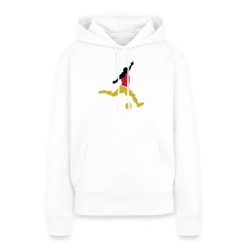 Fußballspieler Deutschland Torschuss Mannschaft - Frauen Premium Bio Hoodie - Weiß - Vorne - Julia (174cm)