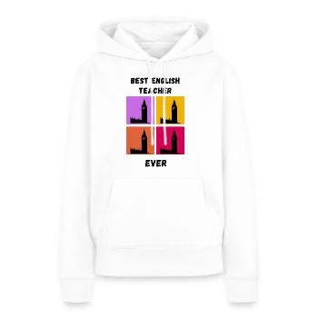 Bester Englischlehrer aller Zeiten London Big Ben - Frauen Premium Bio Hoodie - Weiß - Vorne - Julia (174cm)