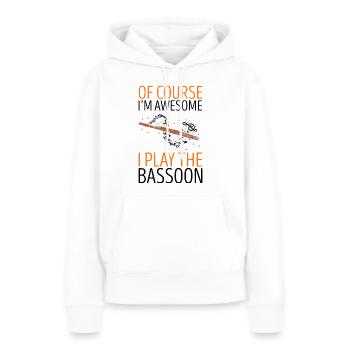 Orchester und Holzblasinstrument - Frauen Premium Bio Hoodie - Weiß - Vorne - Julia (174cm)