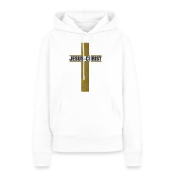 Jesus Christ - Sweat à capuche Premium bio Femme - blanc - Devant - Julia (174cm)