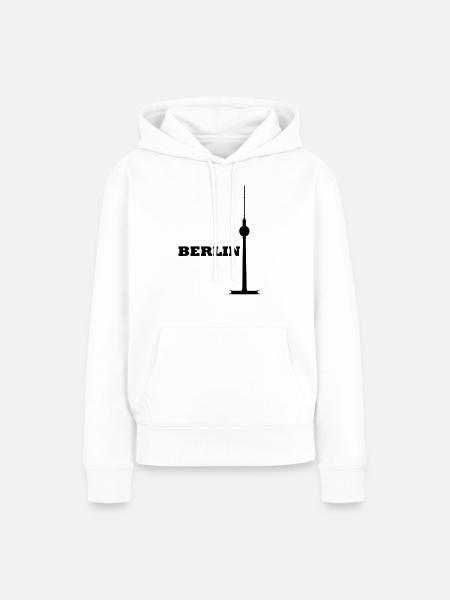 Fernsehturm Berlin Design - Frauen Premium Bio Hoodie - Weiß