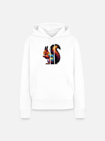 Eichhörnchen - Frauen Premium Bio Hoodie - Weiß
