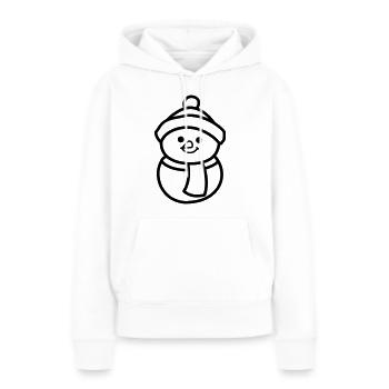 Bonhomme de neige - Sweat à capuche Premium bio Femme - blanc - Devant - Julia (174cm)