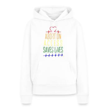Abortion access saves lives - Women’s Premium Organic Hoodie - white - Front - Julia (174cm)