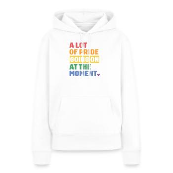 LGBTQ Pride Month - Viel Pride - Frauen Premium Bio Hoodie - Weiß - Vorne - Julia (174cm)