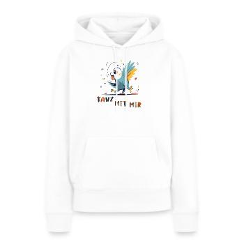  Papagei möchte Tanzen - Frauen Premium Bio Hoodie - Weiß - Vorne - Julia (174cm)