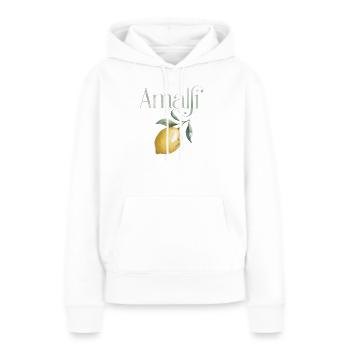 AMALFI – Lemon Chic - Frauen Premium Bio Hoodie - Weiß - Vorne - Julia (174cm)
