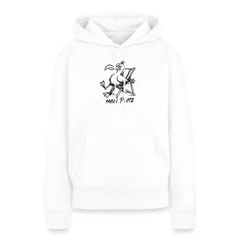 Pélican sur la chaise longue – Chez moi - Sweat à capuche Premium bio Femme - blanc - Devant - Julia (174cm)