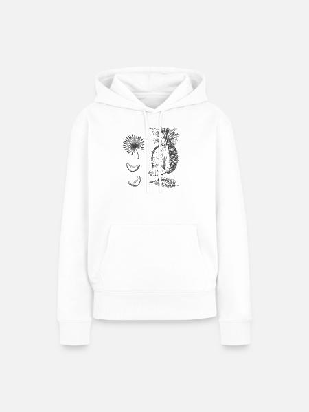  Ananas - Frauen Premium Bio Hoodie - Weiß