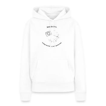 Baujahr 1976 - Frauen Premium Bio Hoodie - Weiß - Vorne - Julia (174cm)