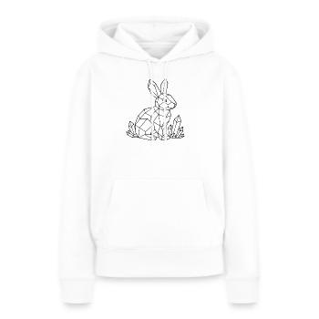 Kristall Hase zum ausmalen - Frauen Premium Bio Hoodie - Weiß - Vorne - Julia (174cm)