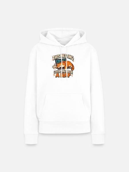 SCHLAFZEIT - Frauen Premium Bio Hoodie - Weiß