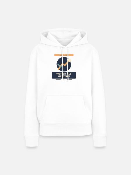 Weiter als gestern - Frauen Premium Bio Hoodie - Weiß