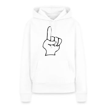 Index - Sweat à capuche Premium bio Femme - blanc - Devant - Julia (174cm)