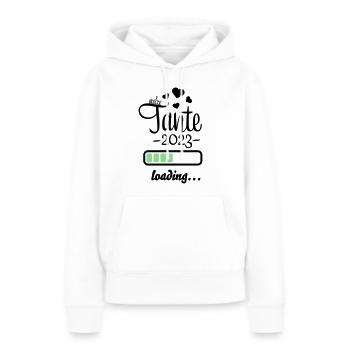 tante 2023 - Frauen Premium Bio Hoodie - Weiß - Vorne - Julia (174cm)