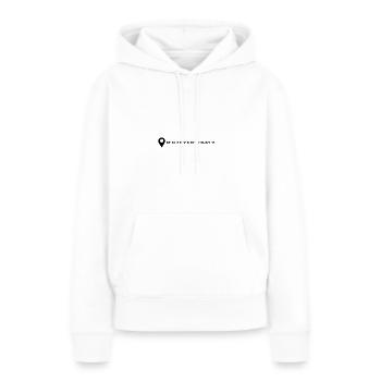 Coordonnées de Braunschweig - Sweat à capuche Premium bio Femme - blanc - Devant - Julia (174cm)