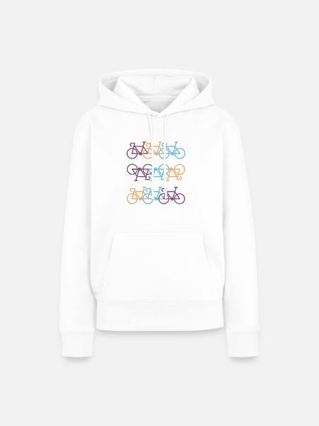 Fahrrad - Frauen Premium Bio Hoodie - Weiß