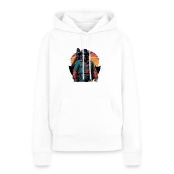 Cowboy-Figur mit Western-Twist - Frauen Premium Bio Hoodie - Weiß - Vorne - Julia (174cm)