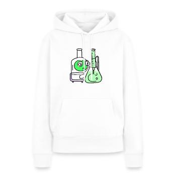 Wissenschaft - Frauen Premium Bio Hoodie - Weiß - Vorne - Julia (174cm)