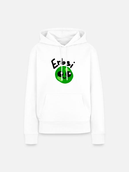 Erbsi Erbse cartoon sweet - Frauen Premium Bio Hoodie - Weiß