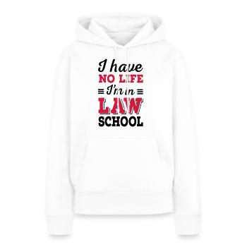 Jura - Frauen Premium Bio Hoodie - Weiß - Vorne - Julia (174cm)