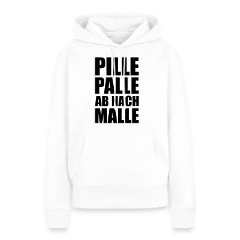Pille Palle Malle - Frauen Premium Bio Hoodie - Weiß - Vorne - Julia (174cm)