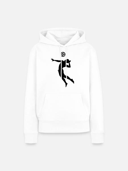 Volleyball - Frauen Premium Bio Hoodie - Weiß
