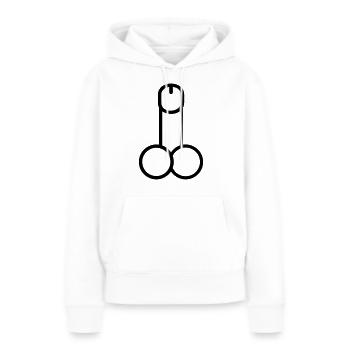 Penis - Sweat à capuche Premium bio Femme - blanc - Devant - Julia (174cm)
