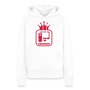 Computer / Informatiker / Aussenseiter / Ingenieur - Frauen Premium Bio Hoodie - Weiß - Vorne - Julia (174cm)