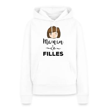 Mama von Mädchen Mutter Töchter Muttertag - Frauen Premium Bio Hoodie - Weiß - Vorne - Julia (174cm)
