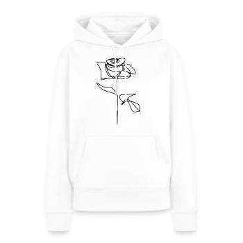 Rose Online T-Shirt - Simple et élégant - Sweat à capuche Premium bio Femme - blanc - Devant - Julia (174cm)