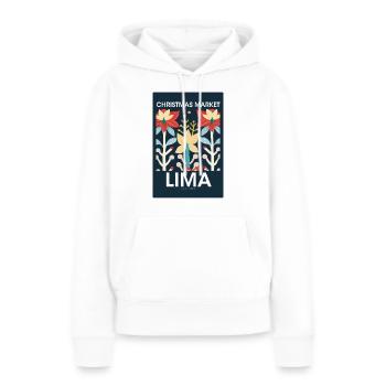 Weihnachtsmarkt Lima Poster Peru 1960 - Frauen Premium Bio Hoodie - Weiß - Vorne - Julia (174cm)