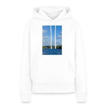 Weserstadion - Frauen Premium Bio Hoodie - Weiß - Vorne - Julia (174cm)