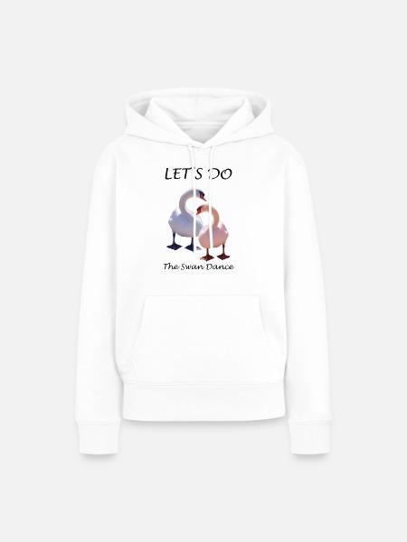 Schwan - Frauen Premium Bio Hoodie - Weiß