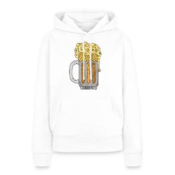 Mug - Sweat à capuche Premium bio Femme - blanc - Devant - Julia (174cm)
